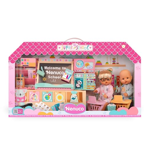 Nenuco Super School NFNC8000 Puppen, 35 cm, Fester Körper, mit Zubehörnummern für EIN echtes Klassenzimmer, ab 3 Jahren, 35 cm Nenuco Super School NFNC8000 Puppen, 35 cm, Fester Körper, mit Zubehörnummern für EIN echtes Klassenzimmer, ab 3 Jahren, 35 cm von Nenuco