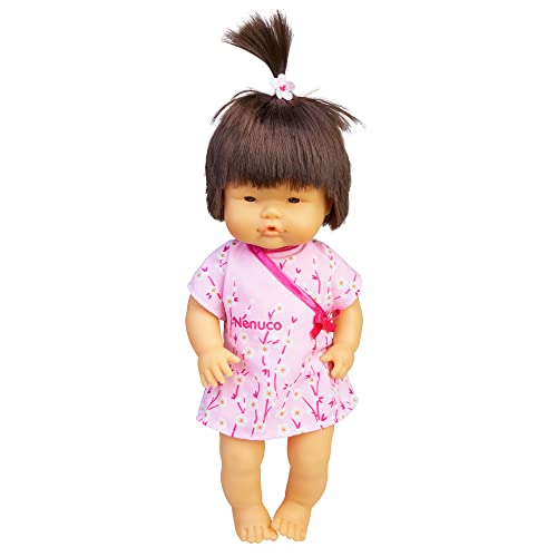 Nenuco Welt, asiatisch, Puppen verschiedener Ethnien, Exklusive Puppen-Kollektion mit Frühlingssets aus rosa Ländern, 3 Modelle, Berühmt (700017431) von Nenuco
