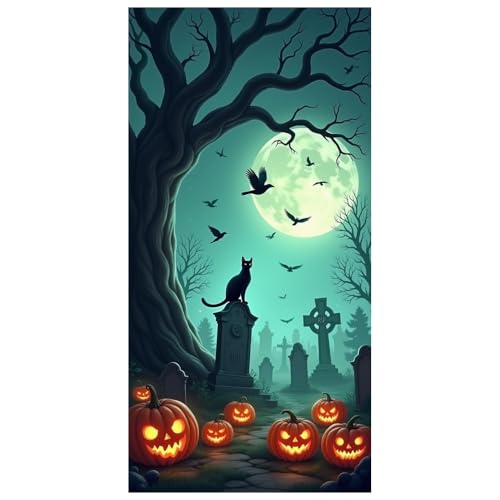 Halloween Skelett Banner Karneval Ticket Gruselige Halloween Event Party Dekorationen für Festival Feier Spukhaus Booth (Scary Pumpkin) von Neptniopllab