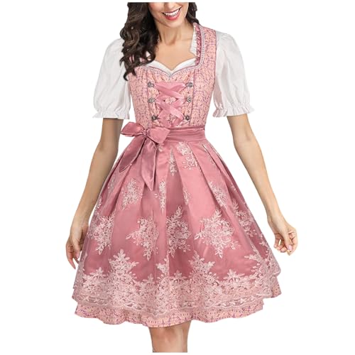 NerYuo Damen Traditionelles Deutsches Oktoberfest Kostüm Karneval Performance Kostüm Partykostüm (L) von NerYuo
