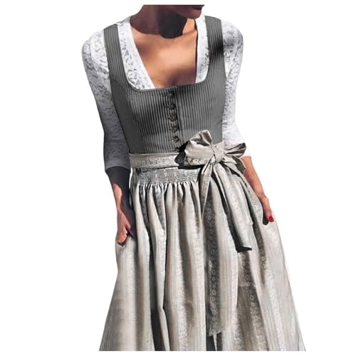 NerYuo Frauen Bier Outfit Festival Halloween Oktoberfest Kostüm Schürze Cosplay Kleid (XXL) von NerYuo