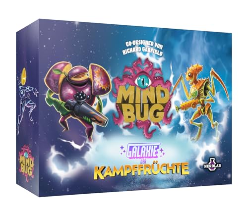 Nerdlab Games - Mindbug: Galaxie der Kampffrüchte, Strategisches Kartenspiel für 2 Spieler, Ab 8 Jahren, 15-25 Min Spielzeit von Nerdlab Games