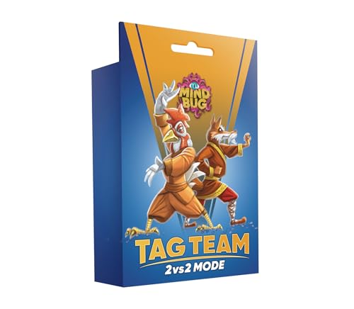 Nerdlab Games - Mindbug: Tag Team (English), 2-vs-2 Card Game Expansion, Strategy Team Card Battler, 8+ Years, 15-25 Min., (English) von Nerdlab Games