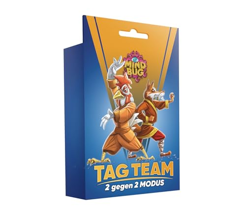 Nerdlab Games - Mindbug: Tag Team - Kartenspiel, Erweiterung, 2 gegen 2 Modus, Strategisches Teamspiel, 4 Spieler, ab 8 Jahren, 15-25 Min von Nerdlab Games