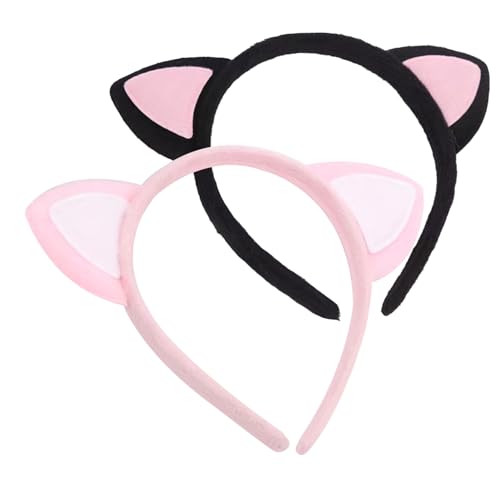Nereds 2 Stück Plüsch-Katzenohren-Haarbänder, flauschiges Kätzchen-Make-up-Haarbänder für Damen und Mädchen, Cosplay-Tier-Kostüm Nereds 2 Stück Plüsch-Katzenohren-Haarbänder, flauschiges Kätzchen-Make-up-Haarbänder für Damen und Mädchen, Cosplay-Tier-Kostüm von Nereds