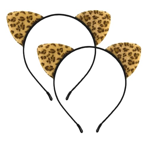 Nereds 2 Stück Urlaub Leopard Frauen Cosplay Stirnband Gepard Ohren Stirnband für Geburtstag Tier Kostüm Cosplay Party Dekorationen Supplies Nereds 2 Stück Urlaub Leopard Frauen Cosplay Stirnband Gepard Ohren Stirnband für Geburtstag Tier Kostüm Cosplay Party Dekorationen Supplies von Nereds