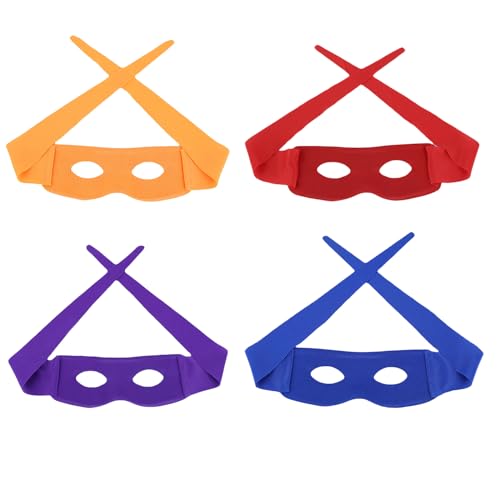 Nereds 4pcs Ninja Style Gesichtsmaske Superhelden Augenmasken Einstellbare Halbmasken für Halloween Party Cosplay Zubehör Batman Maske Nereds 4pcs Ninja Style Gesichtsmaske Superhelden Augenmasken Einstellbare Halbmasken für Halloween Party Cosplay Zubehör Batman Maske von Nereds
