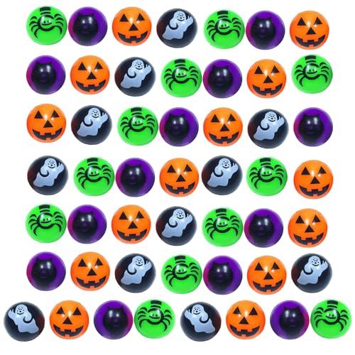 Nereds 50 Stück sortierte bunte magische Hüpfbälle Bunte Gummibälle für Kinder Halloween Schule Preis Festival Geschenke von Nereds