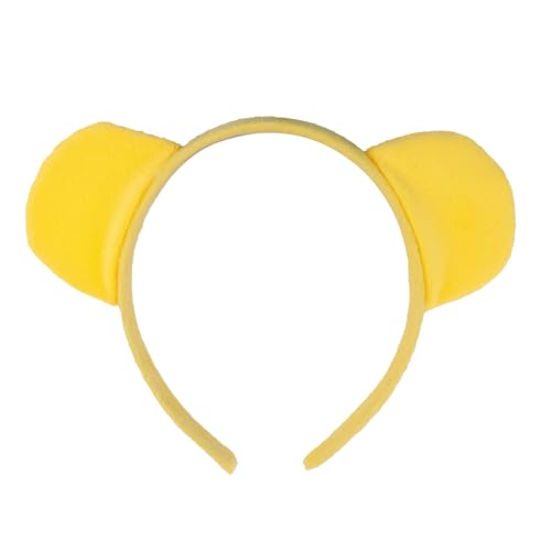 Nereds Gelber Bär Ohren Stirnband Halloween Haarband Niedliches Kostüm Zubehör für Halloween Festival Cosplay Party Haarschmuck von Nereds