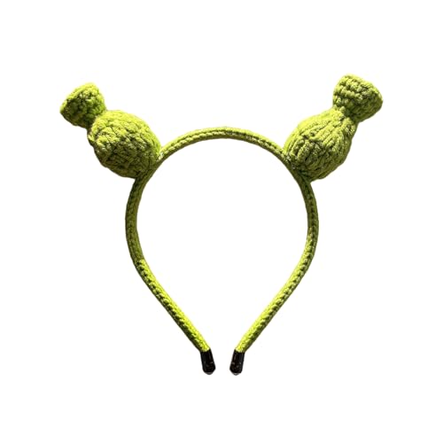 Nereds Gestrickte Shrek-Stirnbänder mit niedlichen Ohren, lustige Halloween-Cosplay-Requisite, gehäkeltes Stirnband für Frauen und Mädchen Nereds Gestrickte Shrek-Stirnbänder mit niedlichen Ohren, lustige Halloween-Cosplay-Requisite, gehäkeltes Stirnband für Frauen und Mädchen von Nereds