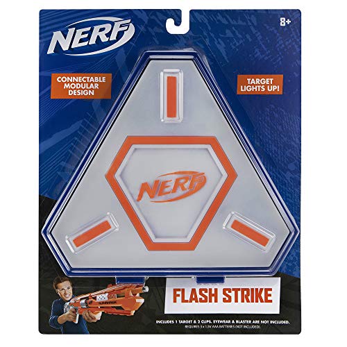 NERF Elite NER0240 Flash Strike Zielscheibe – erweiterbares 13 cm großes Ziel Modul mit Lichteffekt für Kinder ab 8 Jahren von NERF