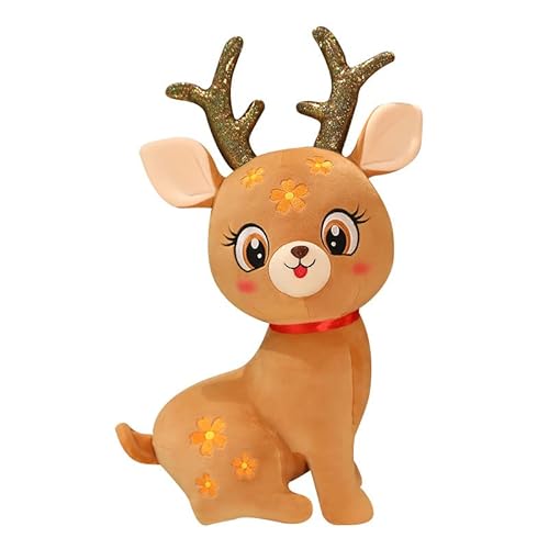 Deer Toys Plüsch Plüschtiere Niedliche Cartoon Weihnachtshirsch Plüsch Sofadekorationen Kuscheltier Überraschungsgeschenk Für Mädchen Jungen Geschenke 33cm Braun von Nesloonp