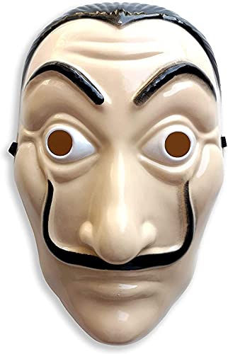Nesloonp Maske Salvador Dalí 3 x Maske Kostüm Haus des Geldes Verkleidung casa del Papel Bella Ciao Haus für Herren, Damen - Fasching, Karneval, Halloween von Nesloonp