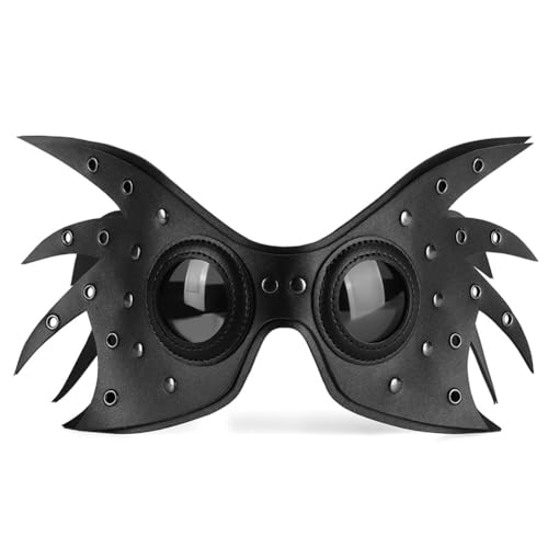 Nesloonp Schwarze Maskerade Maske,Realistisches Papageienmodell,Damen Leder Maske,Schwarze PU Leder Maske,Fasching Party Kostüm Accessoire Maske,Fasching Masken - Sexy Leder Maske Maskerade von Nesloonp