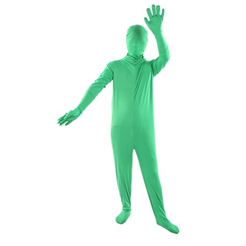 NestNiche Ganzkörper-Zentai-Kostüm, Grün, Für Herren Und Damen, Ganzkörper-Kostüm, Zentai-Anzug, Erwachsenenkostüm Für Fotografie, Film, Video(160cm-Grün) von NestNiche