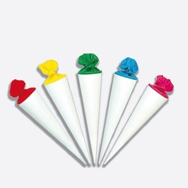 NESTLER GMBH Bastelschultüten weiß 35cm rund 5fach sortiert NESTLER GMBH Bastelschultüten weiß 35cm rund 5fach sortiert von Nestler