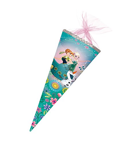 Nestler Aladdin Schultüte Eiskönigin, 70 cm, rund, für Mädchen, 3 Jahre bis 12 Jahre, mit transparenter rosa Schließe, Frozen-Dekoration Nestler Aladdin Schultüte Eiskönigin, 70 cm, rund, für Mädchen, 3 Jahre bis 12 Jahre, mit transparenter rosa Schließe, Frozen-Dekoration von Nestler