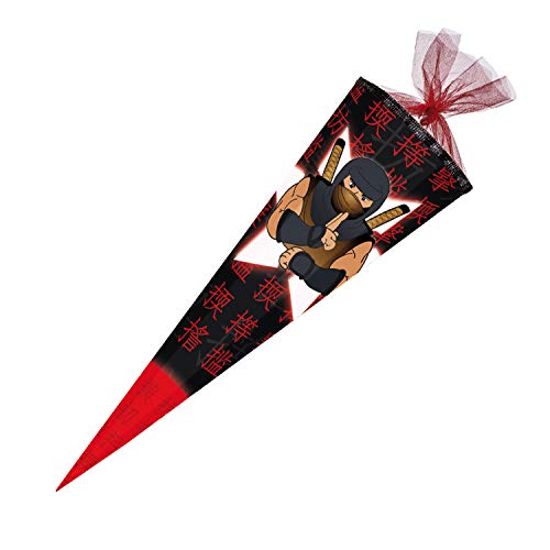 Nestler 6850326 - Schultüte Ninja Fighter, 85 cm, 12 eckig, mit Textilborte und Verschluss aus Tüll Nestler 6850326 - Schultüte Ninja Fighter, 85 cm, 12 eckig, mit Textilborte und Verschluss aus Tüll von Nestler