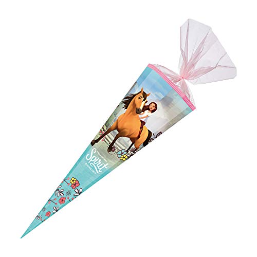 Nestler 7852655s - Schultüte Spirit Riding free, 85 cm, 12 eckig, mit Textilborte und Verschluss aus Organza, mit Sound Nestler 7852655s - Schultüte Spirit Riding free, 85 cm, 12 eckig, mit Textilborte und Verschluss aus Organza, mit Sound von Nestler