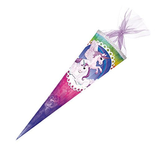 Nestler 7859605s Schultüte Pegasus Regenbogenbunt mit Glitzer, 85 cm 12-eckig Nestler 7859605s Schultüte Pegasus Regenbogenbunt mit Glitzer, 85 cm 12-eckig von Nestler