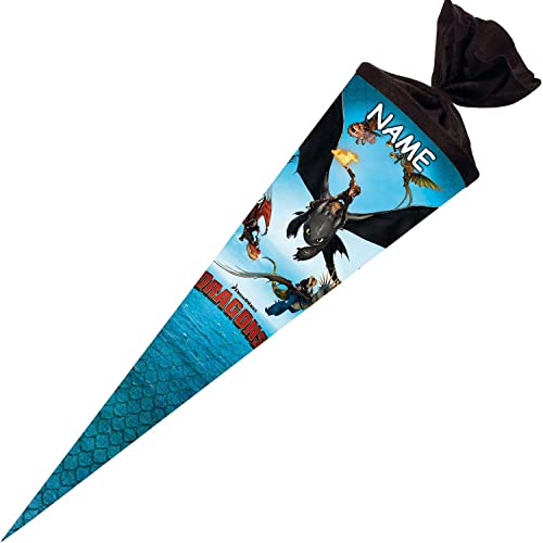 Nestler personalisiert mit Name - 5709742 Schultüte Drachenzähmen leicht gemacht, 70 cm, rund Nestler personalisiert mit Name - 5709742 Schultüte Drachenzähmen leicht gemacht, 70 cm, rund von Nestler