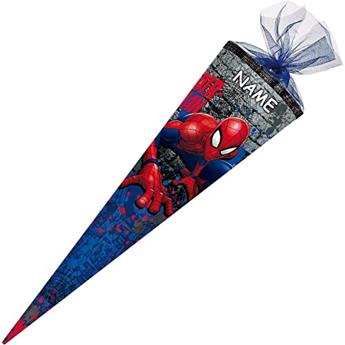 Nestler personalisiert mit Name Schultüte Spiderman, 100 cm - 12-eckig von Nestler