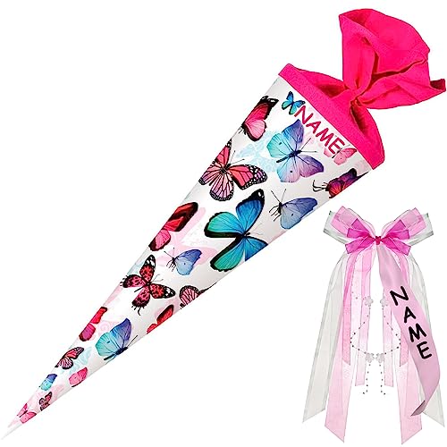 Nestler personalisiert mit Name und großer Namensschleife - Schultüte Schmetterling 2016 Schule Kinder Zuckertüte Einschulung: Größe: 70 cm Nestler personalisiert mit Name und großer Namensschleife - Schultüte Schmetterling 2016 Schule Kinder Zuckertüte Einschulung: Größe: 70 cm von Nestler