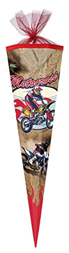 Schultüte / Zuckertüte / 85cm / eckig / "Motocross" Schultüte / Zuckertüte / 85cm / eckig / "Motocross" von Nestler