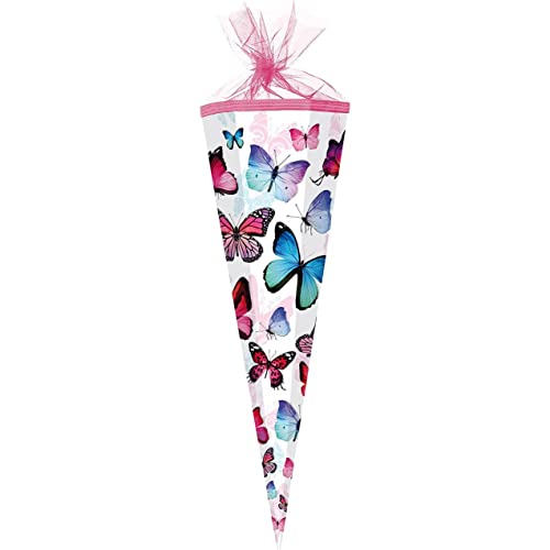 Schultüte / Zuckertüte / Länge: 35cm / rund / "Schmetterling" Schultüte / Zuckertüte / Länge: 35cm / rund / "Schmetterling" von Nestler