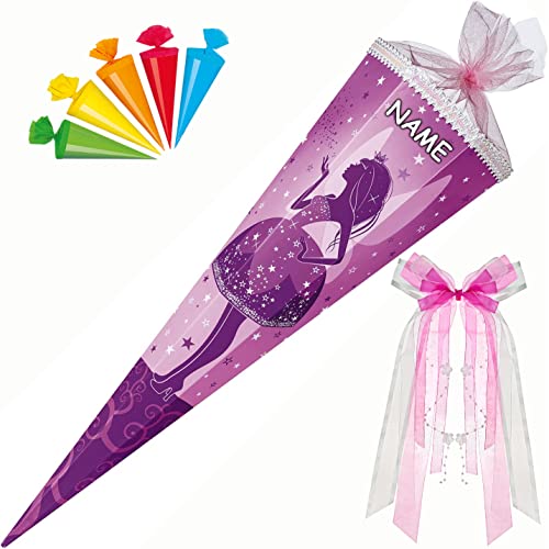 personalisiert mit Name, großer Schleife und 5 kleinen Schultüten- 6857046 Schultüte Elfenkönigin, 100 cm__ 12-eckig personalisiert mit Name, großer Schleife und 5 kleinen Schultüten- 6857046 Schultüte Elfenkönigin, 100 cm__ 12-eckig von Nestler