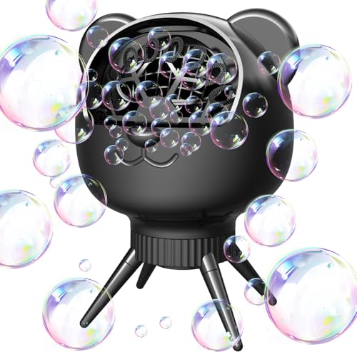NesveCit Automatische Seifenblasenmaschine, 38000+ Seifenblasen/Min. Automatische Blasenmacher für Kinder, 90°/180° Rotation 500ml Seifenblasen für Kinder/Haustier/Hochzeit/Party/Geschenk(schwarz) NesveCit Automatische Seifenblasenmaschine, 38000+ Seifenblasen/Min. Automatische Blasenmacher für Kinder, 90°/180° Rotation 500ml Seifenblasen für Kinder/Haustier/Hochzeit/Party/Geschenk(schwarz) von NesveCit