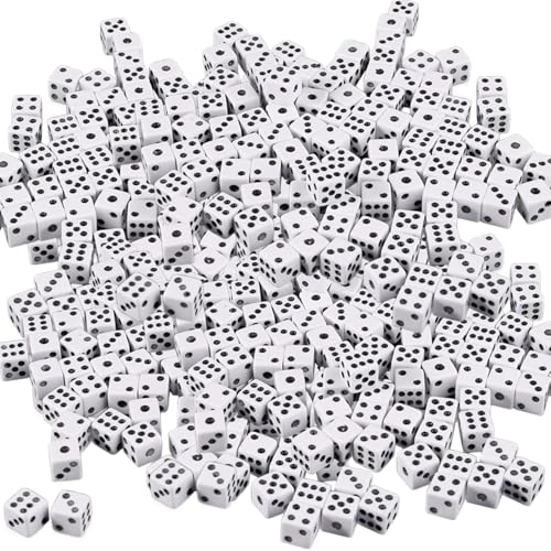 8mm Mini Tiny Dice, 300 Prozent weiße Würfel mit schwarzen Punkten, 6 -seitig -Square -Spiele, Erwachsenenspiel für das Unterrichten von Mathematik, Partybevorzugungen von NethCasti