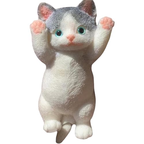 Cat Fidget Toy 8 x 4 Zoll niedliche Katzen -sensorische Spielzeuge realistischer 3D Stress Relief Toy Soft Kawaii Kitties Zappel Squeeze Kreative Geschenke für Kinder und Erwachsene, Style 2 von NethCasti