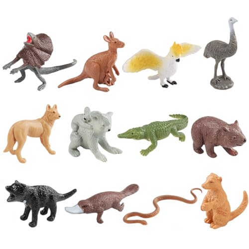NethCasti 12pcs Tierfiguren für Kleinkinder, realistische kognitive Tierspielzeug, Simulation Australische Figuren, Desktop -Dekoration Bildungsspielzeug für Kinder Jungen Geschenke NethCasti 12pcs Tierfiguren für Kleinkinder, realistische kognitive Tierspielzeug, Simulation Australische Figuren, Desktop -Dekoration Bildungsspielzeug für Kinder Jungen Geschenke von NethCasti