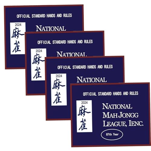 NethCasti 4PCS Mahjong Karten 2024 Mahjong Karten offizielle Große Druck Mah Jong Card Table Game -Score - für offizielle Standardhände und Regeln NethCasti 4PCS Mahjong Karten 2024 Mahjong Karten offizielle Große Druck Mah Jong Card Table Game -Score - für offizielle Standardhände und Regeln von NethCasti