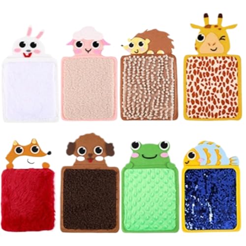 NethCasti 8PCS Sensory Matten setzen weiche tierische sensorische Spielzeuge mit unterschiedlichen Texturen, die Stressabbau und Fokus auf die Entwicklung ansprechen von NethCasti