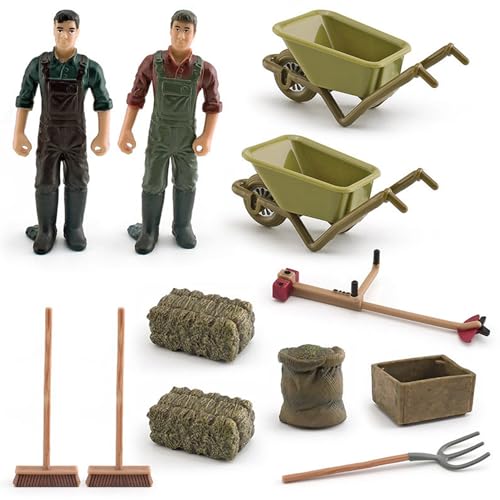 NethCasti Farm Toys 12PCS/Set -Simulation Britains Farm Spielzeug realistische Landwirte Figuren Miniatur -Szenenzubehör Kleines Bildungsspielwerkzeug für Kinder Kleinkinder NethCasti Farm Toys 12PCS/Set -Simulation Britains Farm Spielzeug realistische Landwirte Figuren Miniatur -Szenenzubehör Kleines Bildungsspielwerkzeug für Kinder Kleinkinder von NethCasti