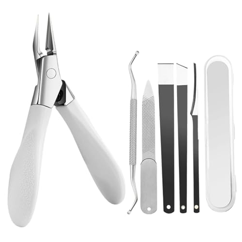 NethCasti Nagelkit 7pcs Edelstahl Nagelpflege -Kit mit Aufbewahrungsbox Professioneller Easy Grip ToeNail Clippers für Frauen Männer NethCasti Nagelkit 7pcs Edelstahl Nagelpflege -Kit mit Aufbewahrungsbox Professioneller Easy Grip ToeNail Clippers für Frauen Männer von NethCasti