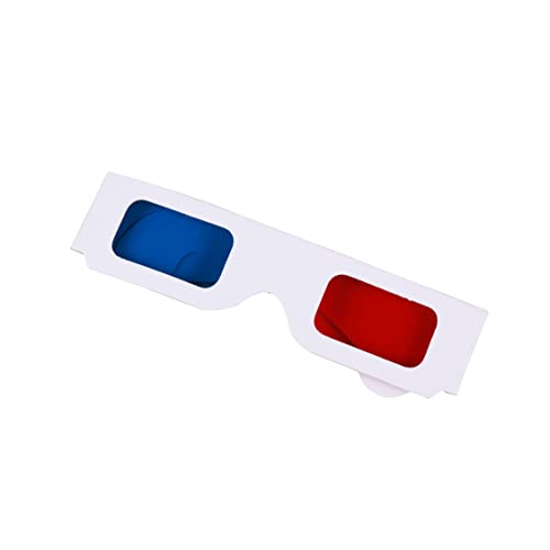 NethCasti Papierbeugung 3D -Brillen Kreatives Film 3D -Brillen für Zuhause, Festivals, Clubs, einzigartige Kinderparty -Gefälligkeiten (rot, blau) Papier 3D von NethCasti