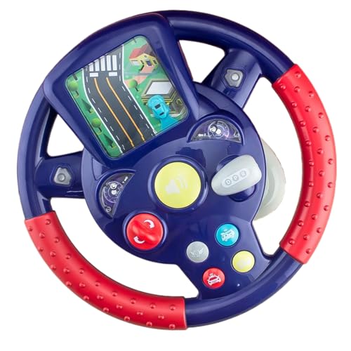 NethCasti Spielzeuglenkrad, Kinderlenkrad mit lustigem Sound und Musik, Plastik simuliert mit Saugnapfbecher für Bildungsgeschenk, Blau NethCasti Spielzeuglenkrad, Kinderlenkrad mit lustigem Sound und Musik, Plastik simuliert mit Saugnapfbecher für Bildungsgeschenk, Blau von NethCasti