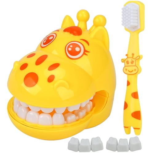 NethCasti Zähnemodell zum Unterrichten von Kindern, Cartoon Giraffe Demonstration Zähnemodell mit Zahnbürste, hygienische Gewohnheit Kultivierung Kinder Zahnarztspiel für Kinder Schüler NethCasti Zähnemodell zum Unterrichten von Kindern, Cartoon Giraffe Demonstration Zähnemodell mit Zahnbürste, hygienische Gewohnheit Kultivierung Kinder Zahnarztspiel für Kinder Schüler von NethCasti