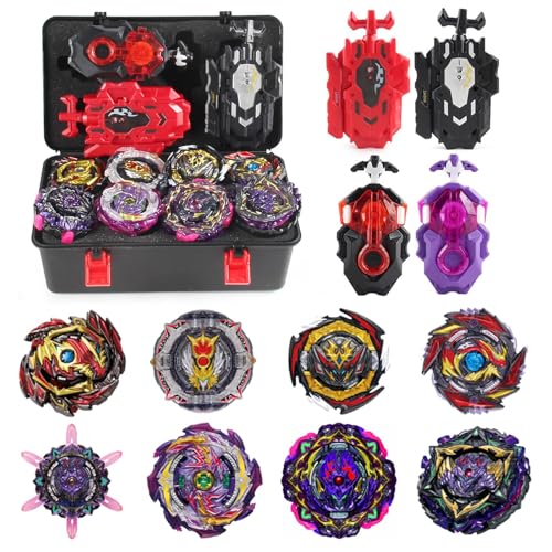 Netoke 8 in 1 Gyros Set, 4D Kampfkreisel Kreisel Battle mit Launcher Gyros, inkl 4 Stück Gyros Launcher Set, BB Netoke 8 in 1 Gyros Set, 4D Kampfkreisel Kreisel Battle mit Launcher Gyros, inkl 4 Stück Gyros Launcher Set, BB von Netoke