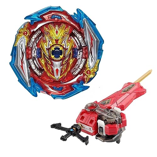 Netoke Gyros Kreisel Set, 4D Metall Fusion Kampf Kreisel, Mit Battling B-200 Heiliges Schwert Launcher LR Geschenk-Set, Modelle: B-173-1 Netoke Gyros Kreisel Set, 4D Metall Fusion Kampf Kreisel, Mit Battling B-200 Heiliges Schwert Launcher LR Geschenk-Set, Modelle: B-173-1 von Netoke