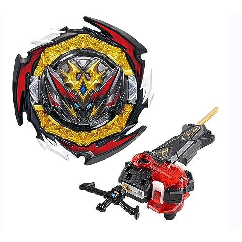 Netoke Gyros Kreisel Set, 4D Metall Fusion Kampf Kreisel, Mit Battling B-200 Heiliges Schwert Launcher LR Geschenk-Set, Modelle: B-180 von Netoke