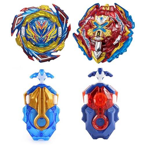 Netoke Gyros Turbo Set, 4D Metall Fusion Kampf Kreisel, Mit Battling Top Launcher, Geschenk-Sets,(B-187+B-200) von Netoke
