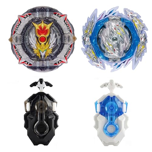 Netoke Gyros Turbo Set, 4D Metall Fusion Kampf Kreisel, Mit Battling Top Launcher, Geschenk-Sets,(B-192+B-189) von Netoke