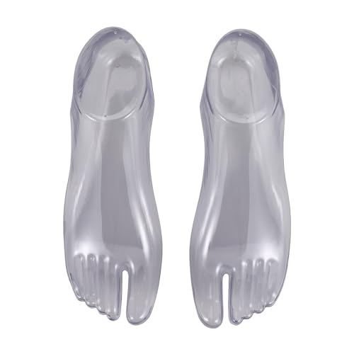 Nettoppo 1 Paar weibliche Fuesse Schaufensterpuppe Thong Stil Fuss Modell Fuer Sandale Schuh Socke Schmuck Display - transparent von Nettoppo