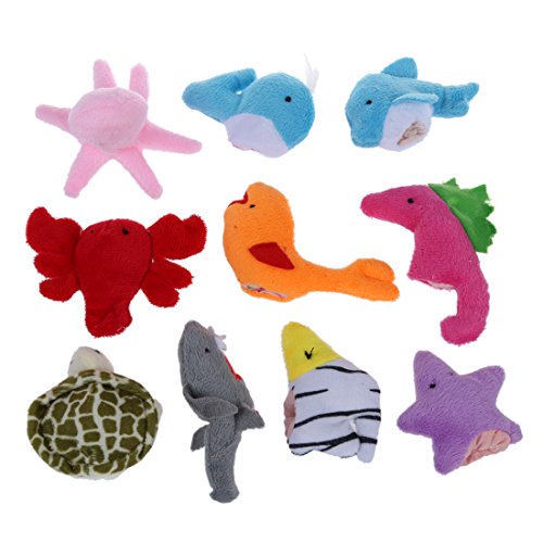 Nettoppo 10 Stueck Samt Meer Tiere Finger setzen von Nettoppo