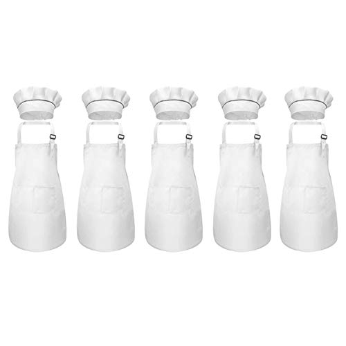Nettoppo 10 Teiliges Kinder SchüRzen und MüTzen Set Verstellbare Kinder KüChen SchüRze zum Kochen und Malen Nettoppo 10 Teiliges Kinder SchüRzen und MüTzen Set Verstellbare Kinder KüChen SchüRze zum Kochen und Malen von Nettoppo