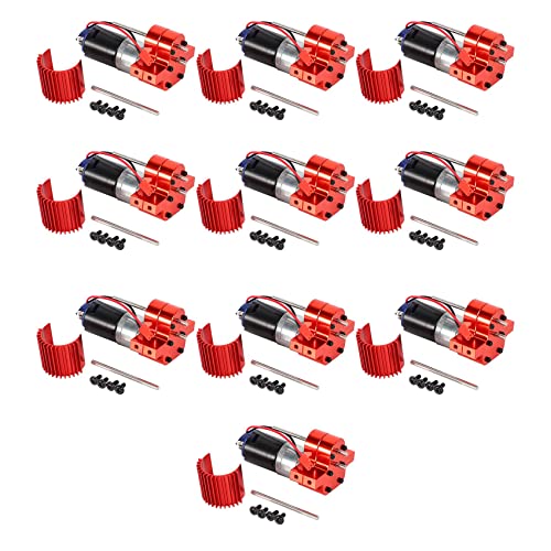 Nettoppo 10X 370 Gebürsteter Motor + KüHlkörper Getriebe Satz Aus Aluminium mit Stahl ZahnräDern für C14 C24 B14 B24 B16 B36 6X6 Verbesserte Teile, Rot Nettoppo 10X 370 Gebürsteter Motor + KüHlkörper Getriebe Satz Aus Aluminium mit Stahl ZahnräDern für C14 C24 B14 B24 B16 B36 6X6 Verbesserte Teile, Rot von Nettoppo